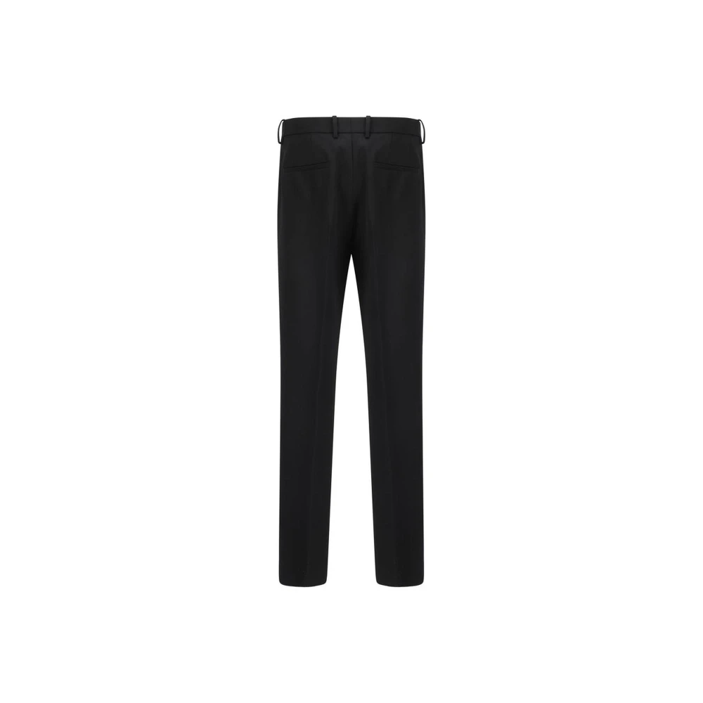 Jil Sander Monochrome wollen broek met ritssluiting Black Heren