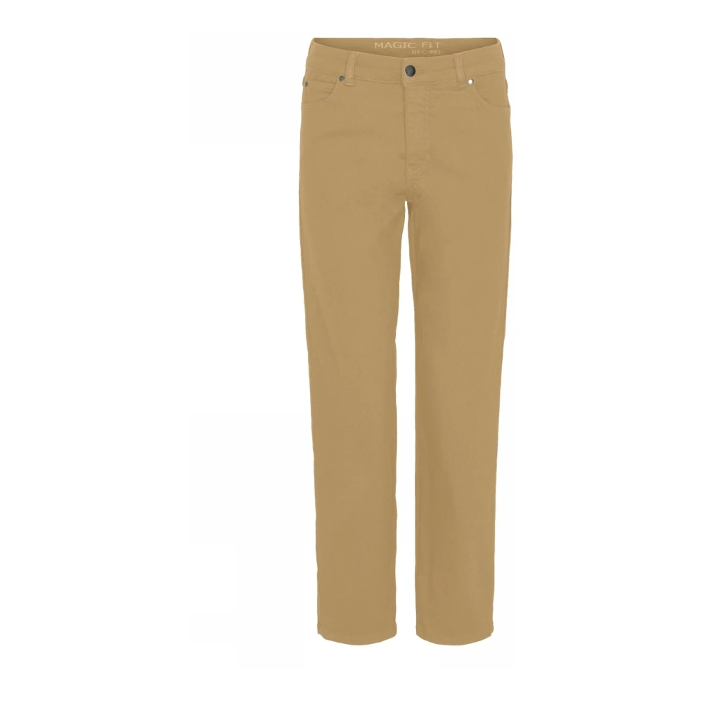 C.ro Women's Yellow Magic Fit Straight Leg Straw Trousers - Straight Fit Jeans - 3XL - Jeans