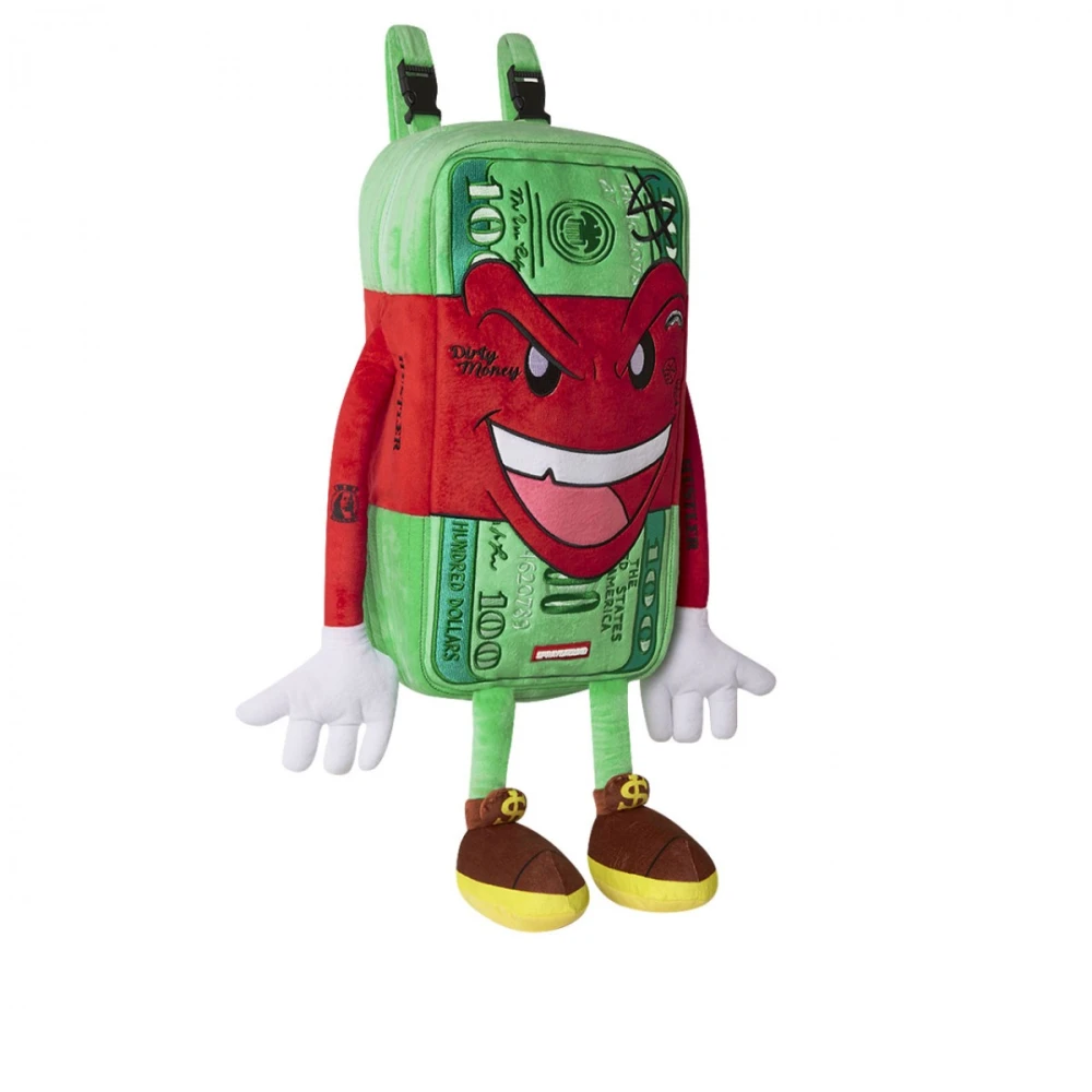 Sprayground Pluche Geldrugzak voor Jongens Green Unisex