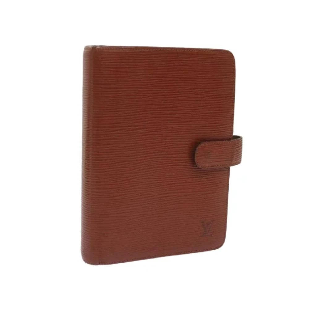 Louis Vuitton Vintage Pre-owned Leather home-office Brown Dames