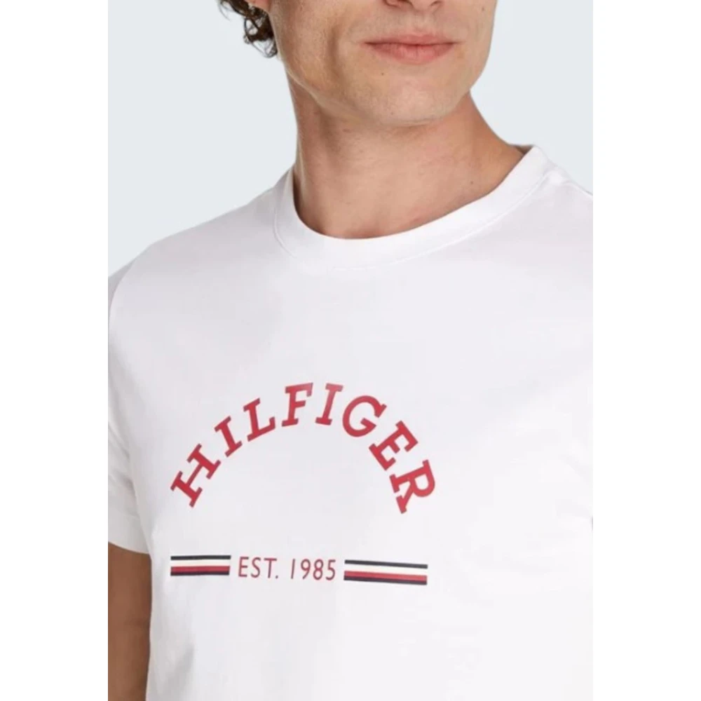 Tommy Hilfiger Heren RWB Arch Grafische Tee White Heren