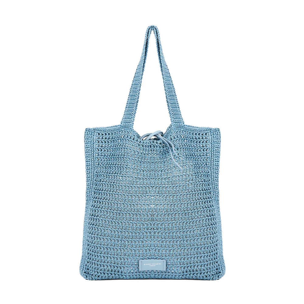 Gianni Chiarini Gehaakte Shopper Victoria Powder Blue Dames
