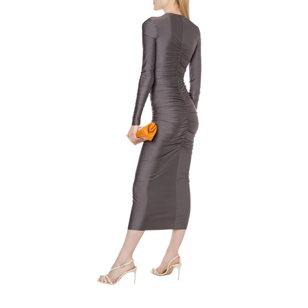 Philosophy di Lorenzo Serafini Gedrapeerde Jurk Gray Dames