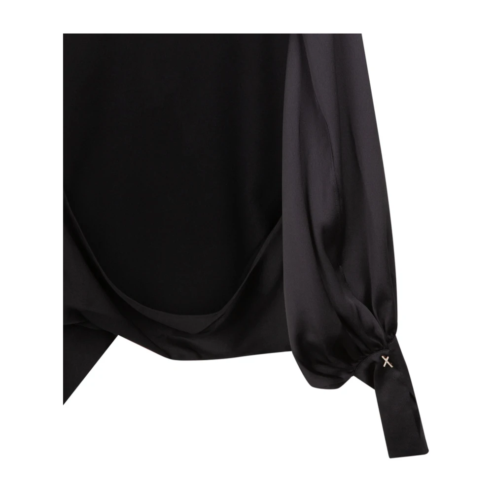 Genny Zwarte Glanzende Bolero Jas Black Dames