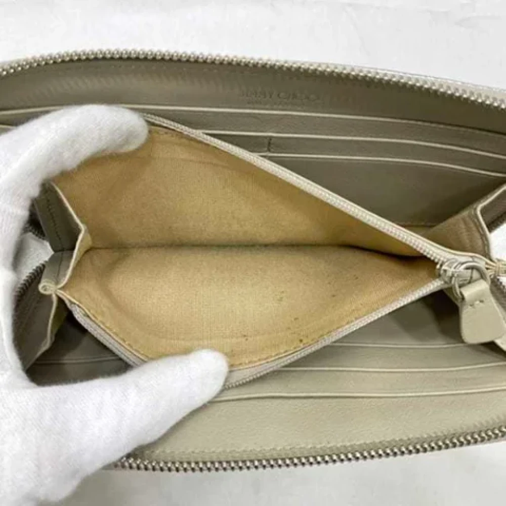 Jimmy Choo Pre-owned Leather wallets Gray Dames