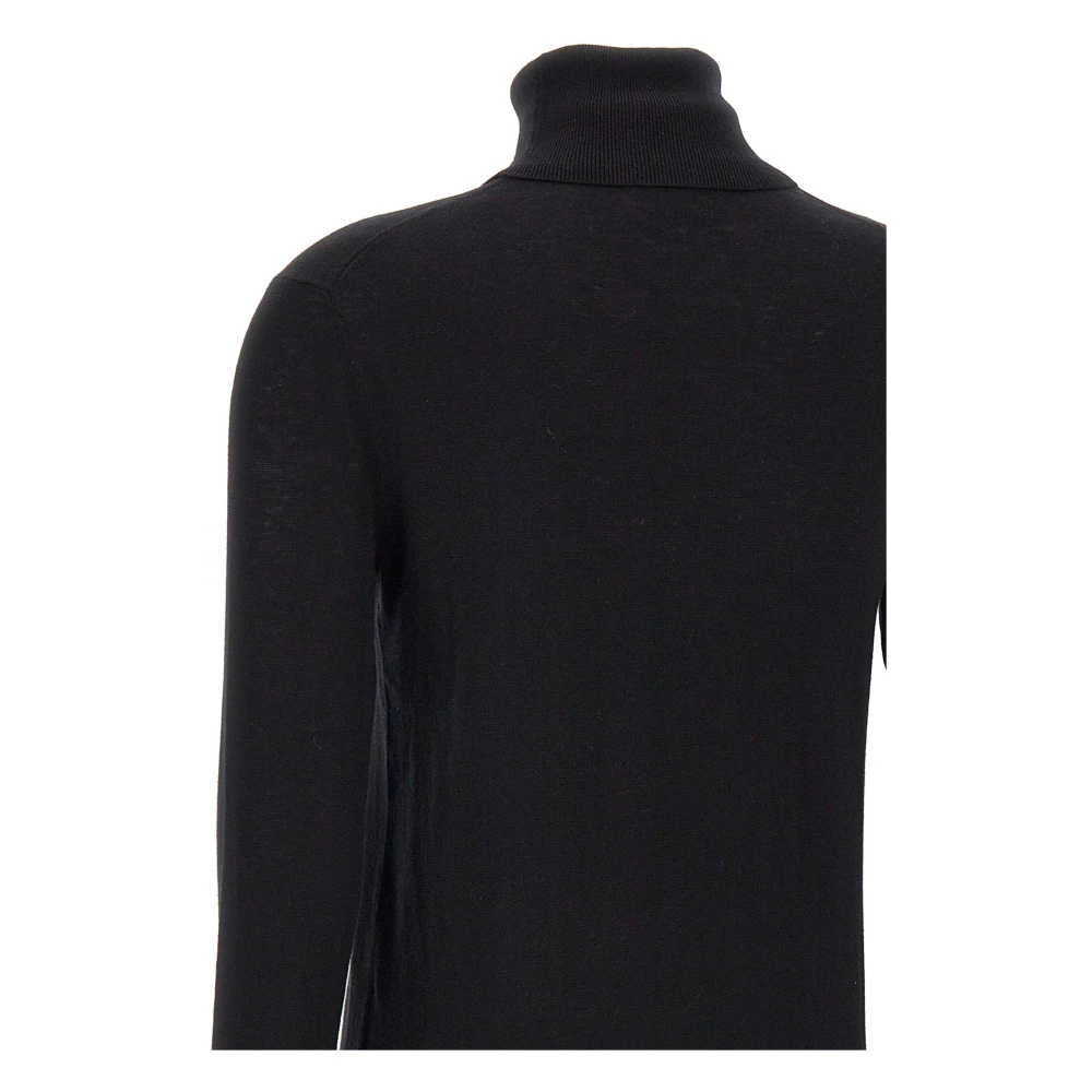 Sun68 Zwart Coltrui Wol Katoen Trui Black Dames