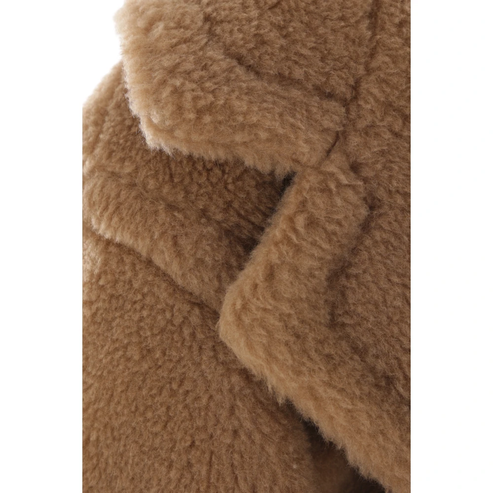 Max Mara Cropped Teddy Bear Icon Gardone Coat Brown Dames