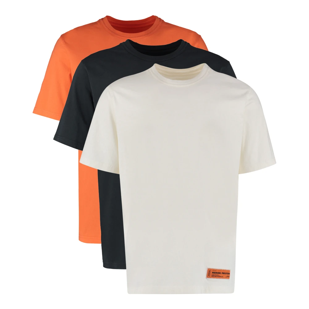 Heron Preston Ribbad T-shirt med rund halsringning Multicolor, Herr