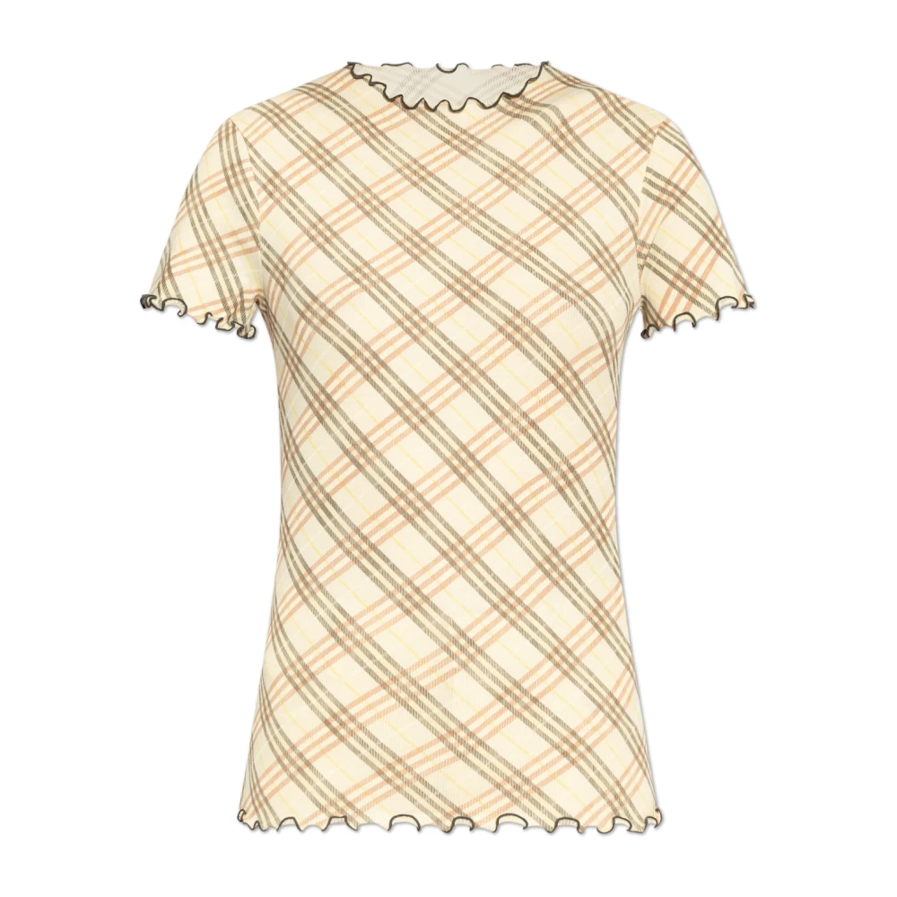 Burberry Top met ruitpatroon Beige Dames