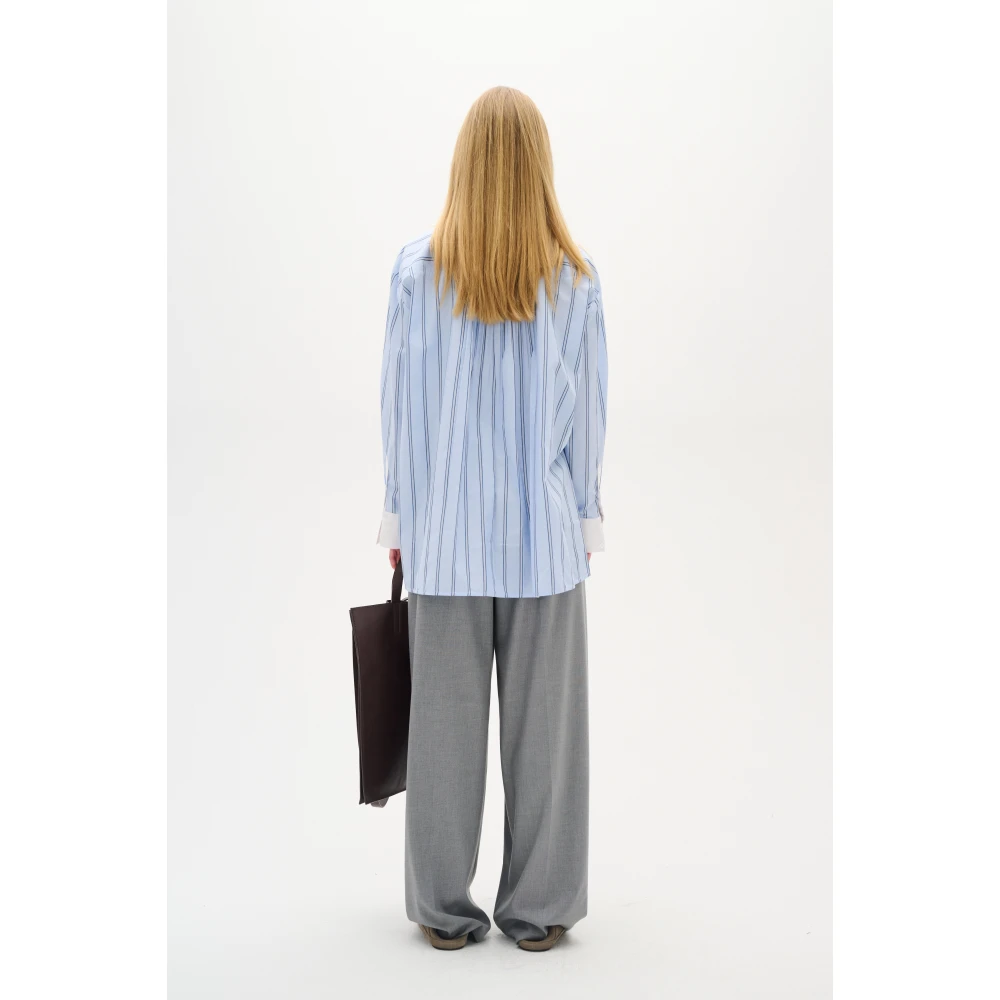 InWear Blauwe Overhemd met Oversized Pasvorm Blue Dames