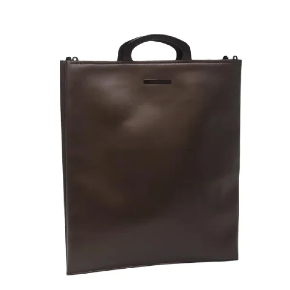 Gucci Vintage Pre-owned Leather handbags Brown Dames