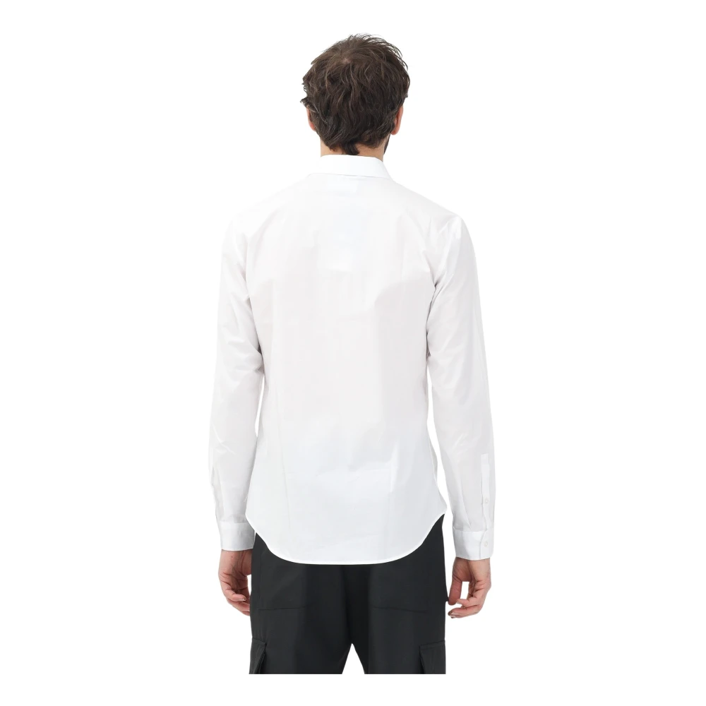 Versace Jeans Couture Wit overhemd met V-embleem White Heren
