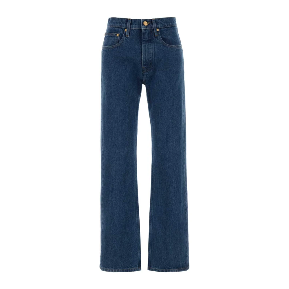 Jil Sander Women's Blue Jeans, Xs, Flared Denim Trousers