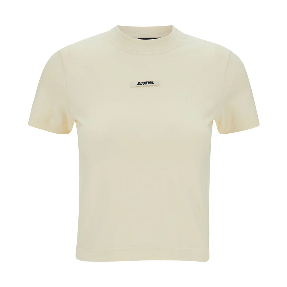 Jacquemus Beige T-shirts en Polos Gros Grain Beige Dames