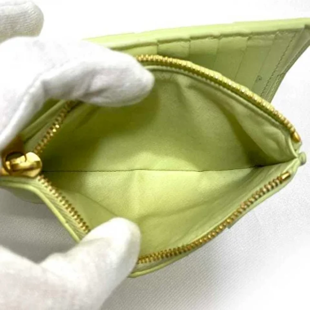 Bottega Veneta Vintage Pre-owned Leather wallets Green Dames
