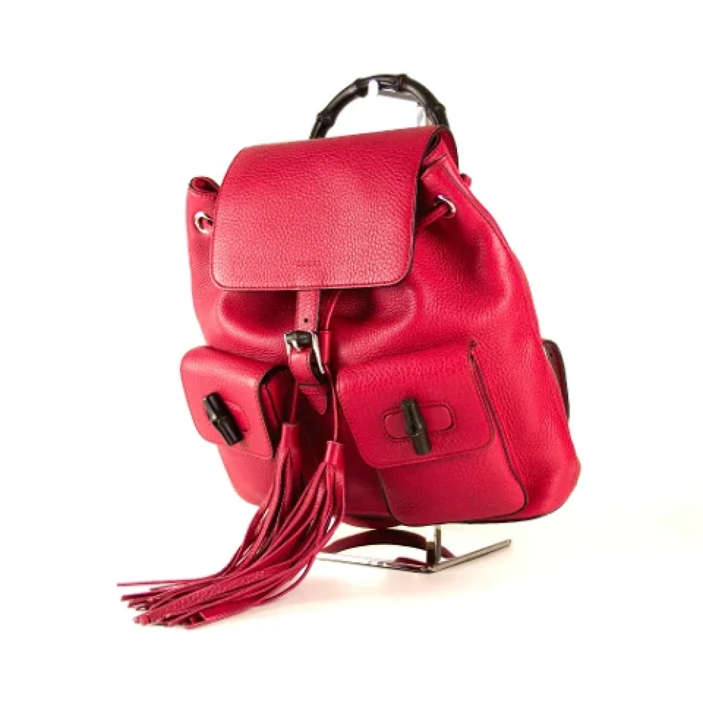 Gucci Vintage Tweedehands roze stoffen Gucci rugzak Pink Dames