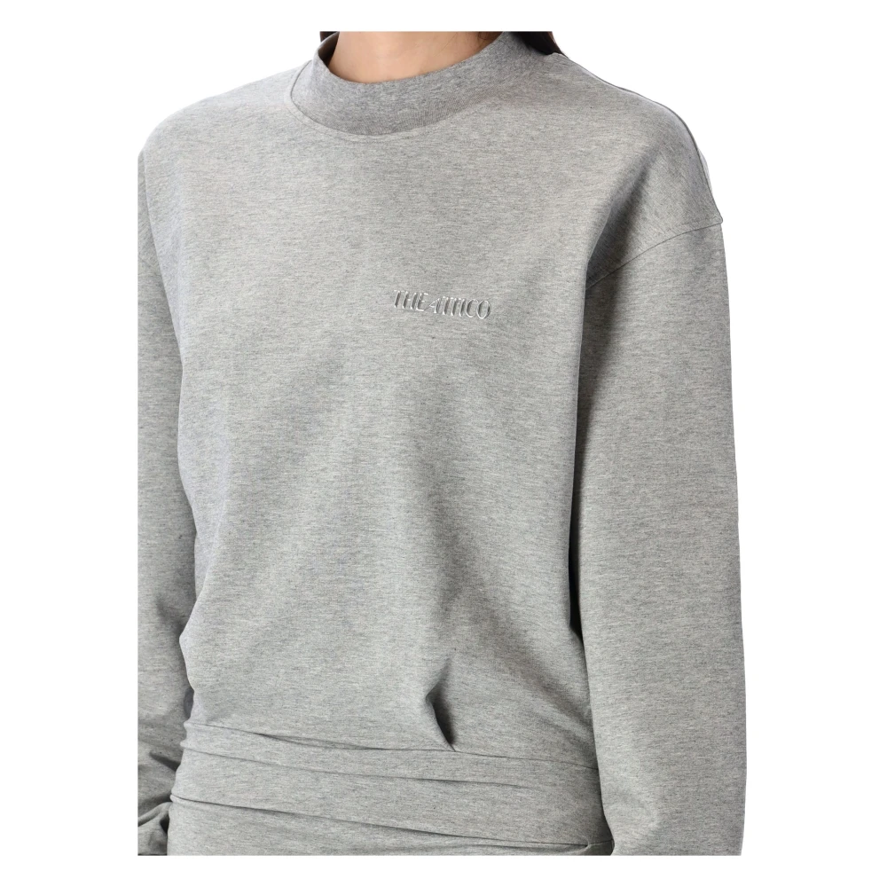 The Attico Mini Fleece Jurk Gray Dames