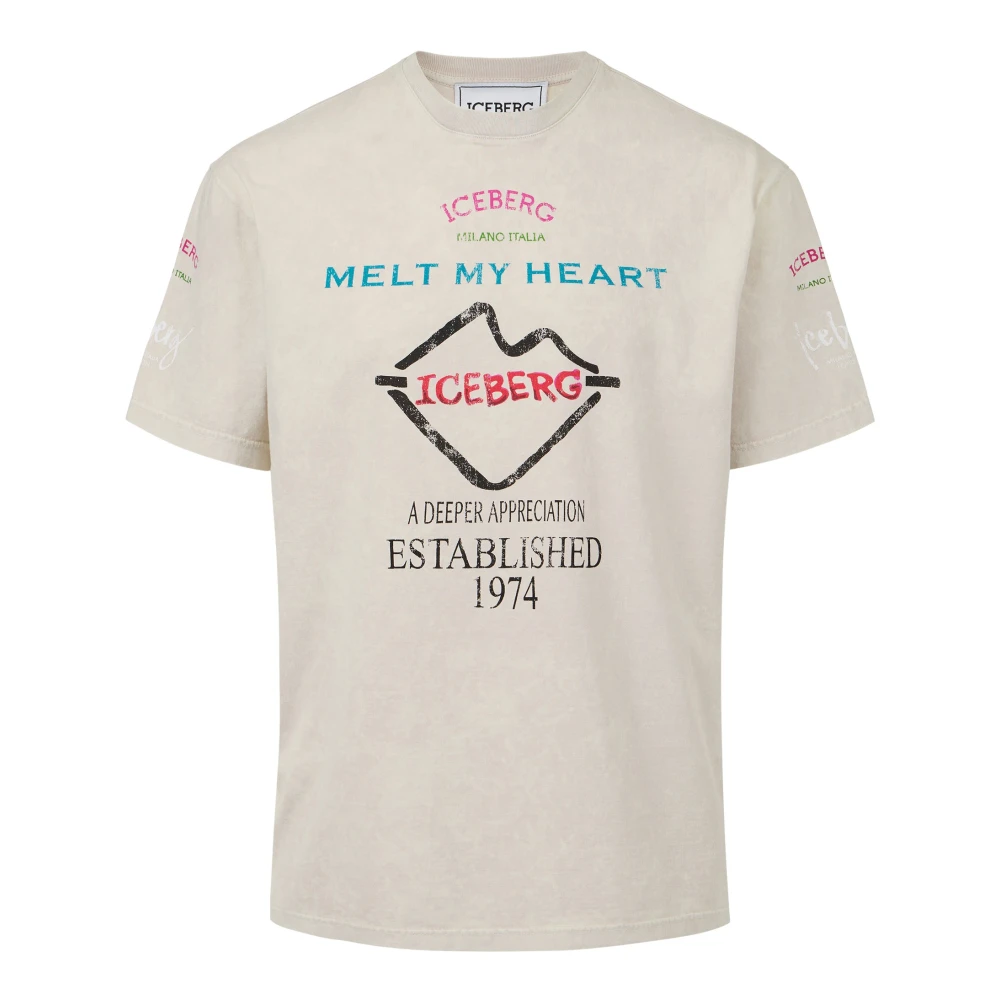 Iceberg - Tops > T-Shirts - Beige - Iceberg - Modalova