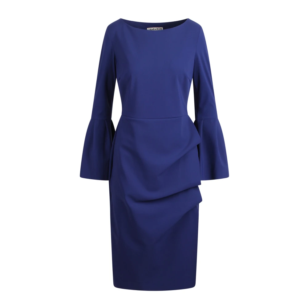 Chiara Boni Paarse Addax Lange Jurk met Ruches Blue Dames