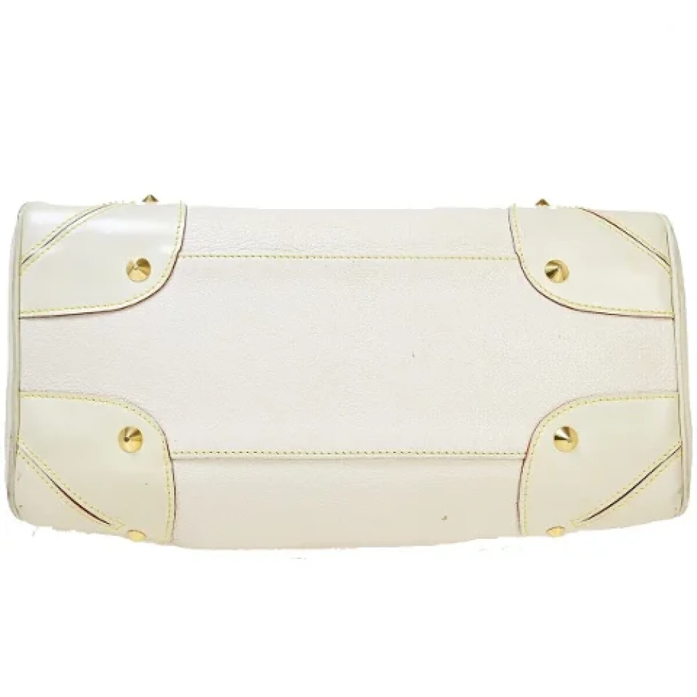 Louis Vuitton Vintage Pre-owned Leather shoulder-bags White Dames