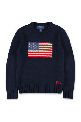 flag-knit-crew-neck-jumper