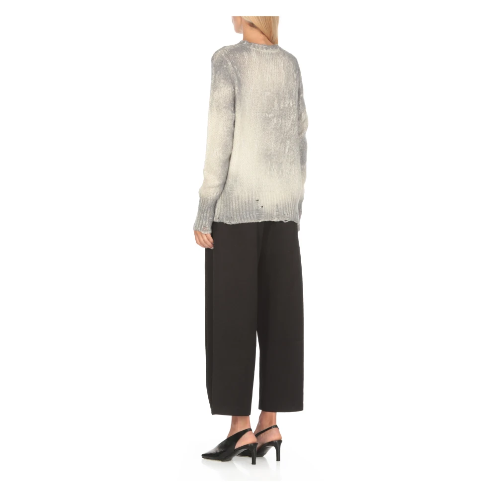 Avant Toi Grijze Kasjmier Wol Trui Vrouw Crew Gray Dames