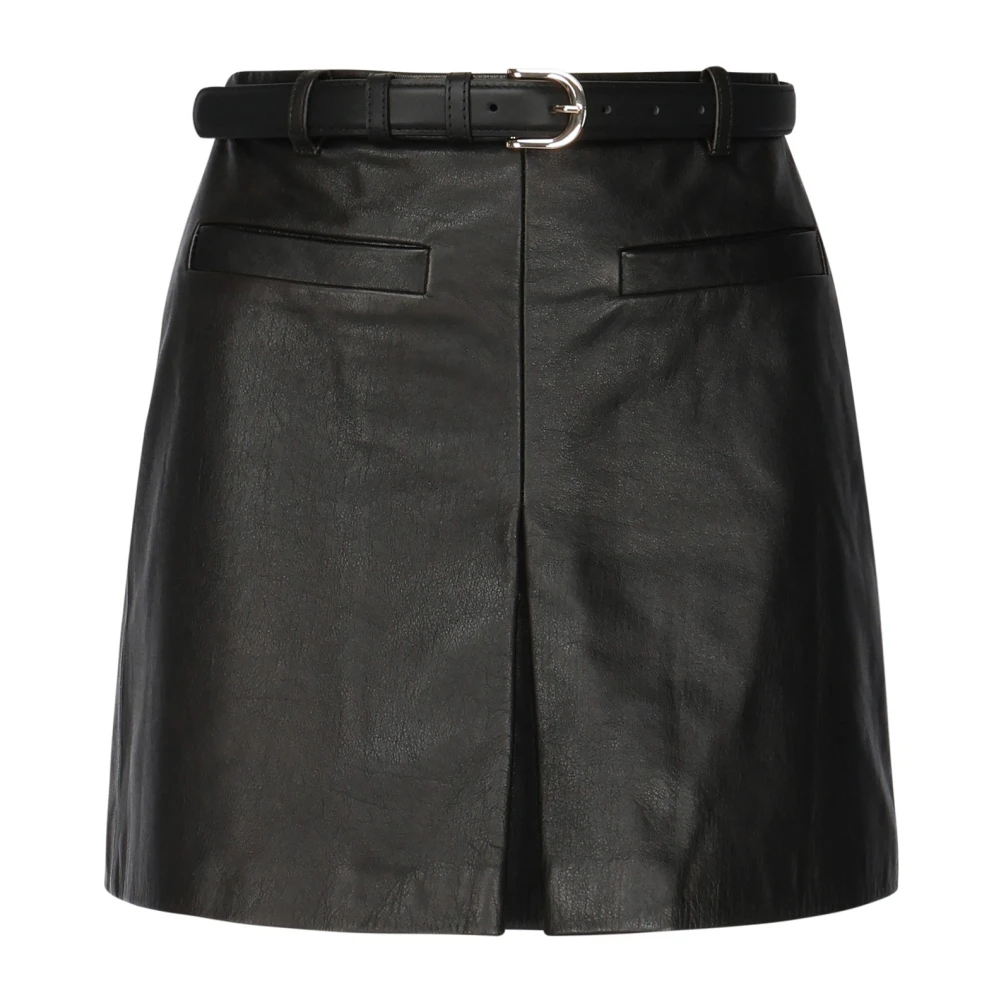 Self Portrait Zwarte rok met afneembare riem Black Dames