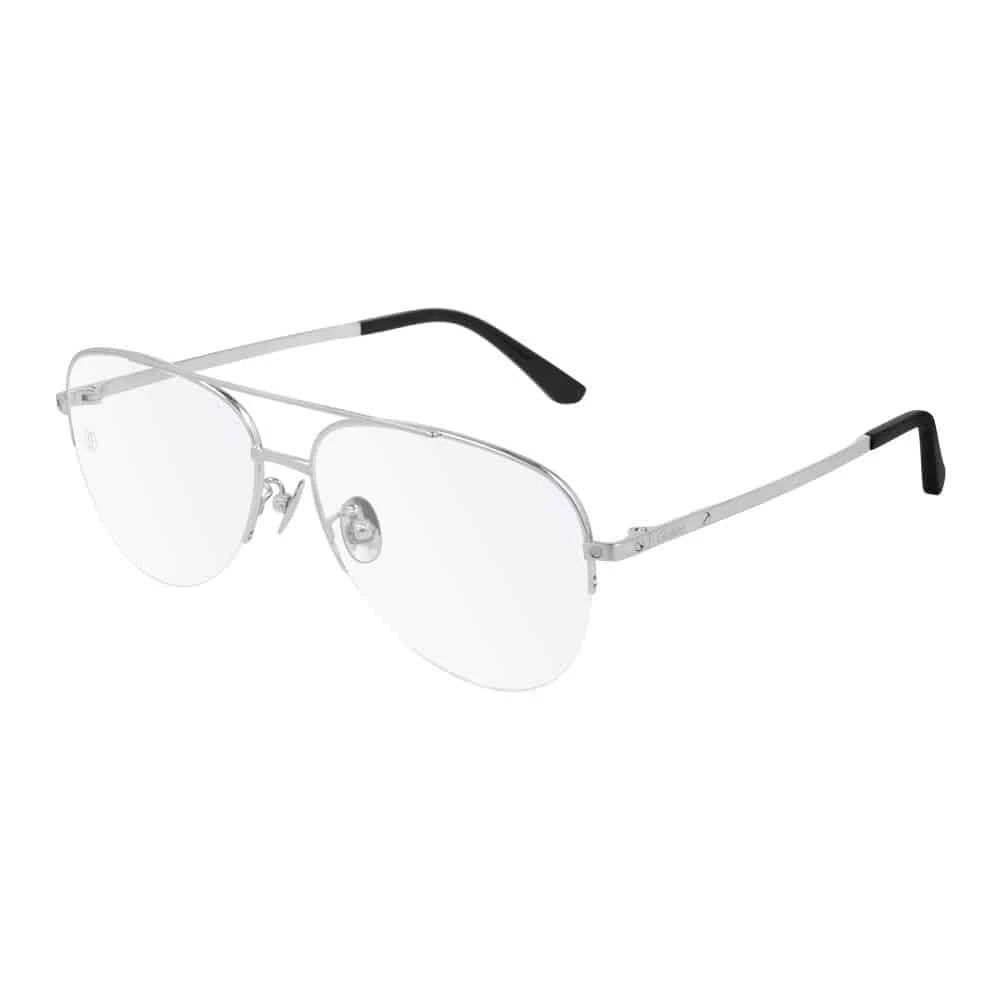 Cartier Unisex Gray Glasses, 58 Mm, Santos Aviator Optical Frame