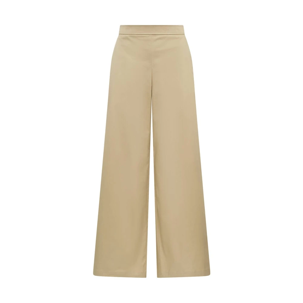 Maliparmi Vrouw Beige Broeken Dames, M, Katoen, Stretch Katoenen Broek