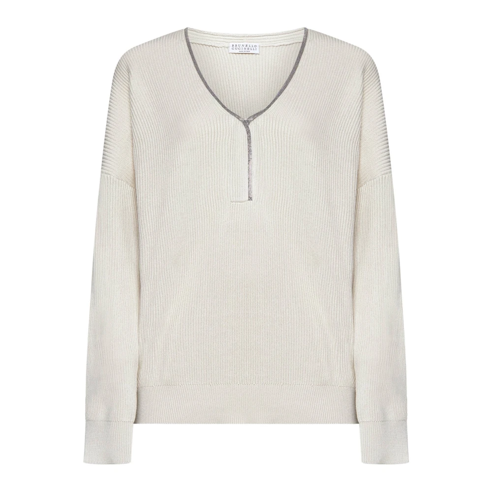 BRUNELLO CUCINELLI Witte Truien voor Vrouwen White Dames