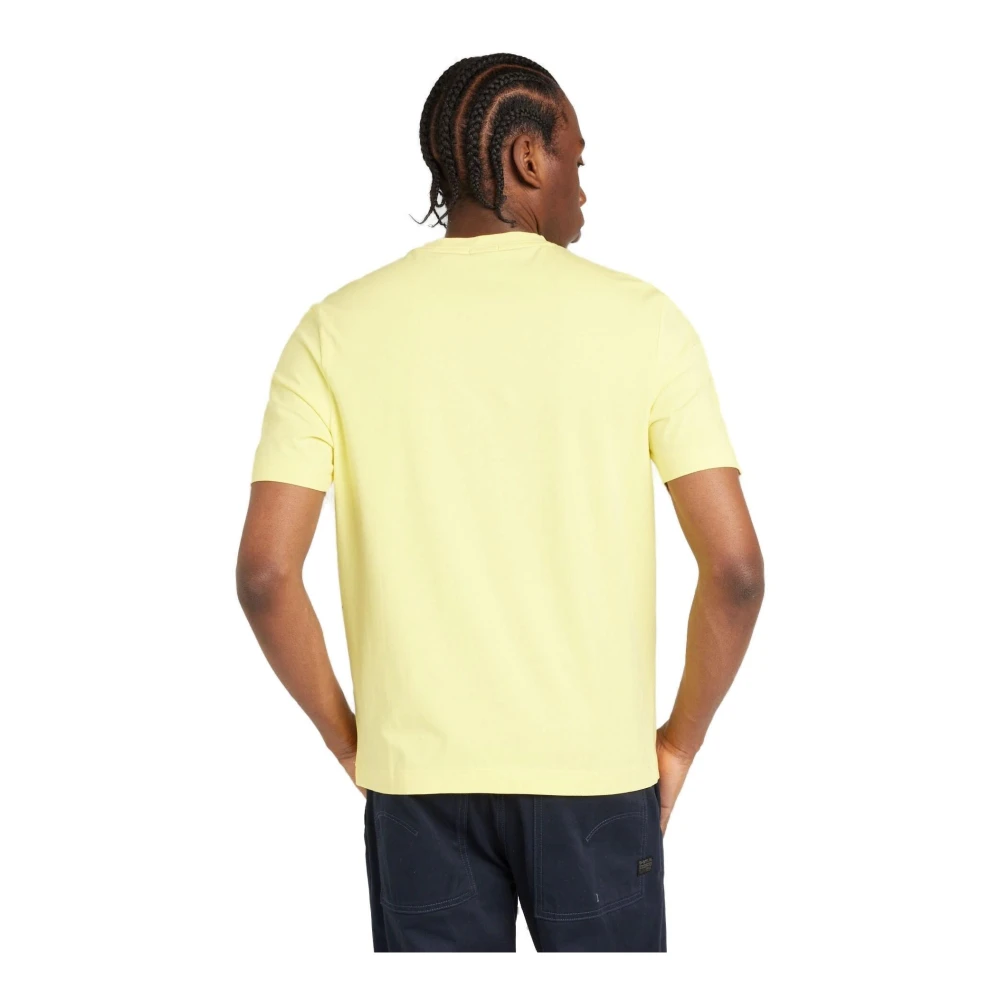 Hugo Boss Gele Longsleeve Ronde Hals T-Shirt Yellow Heren