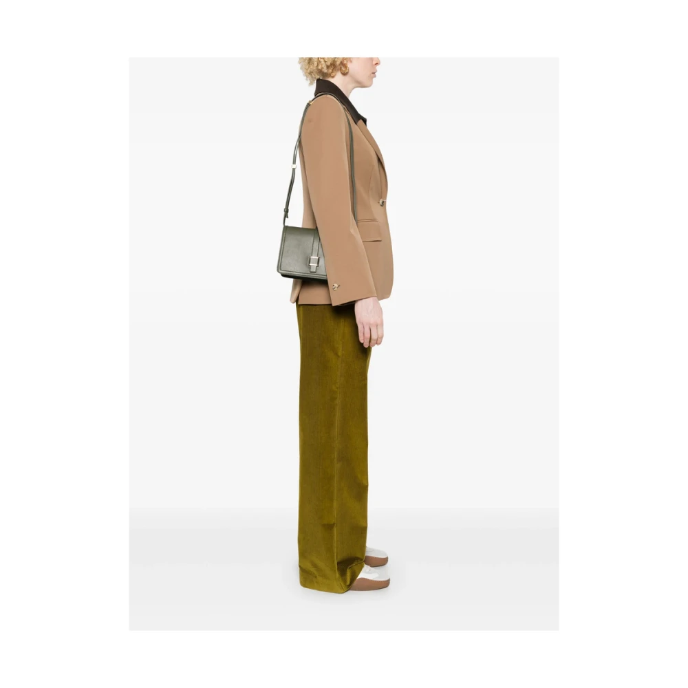 A.p.c. Khaki Foldover Schoudertas met Partition Green Dames