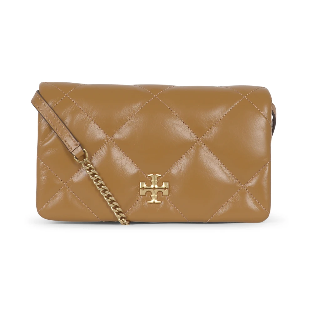 TORY BURCH Bruine Diamant Quilt Kettingportemonnee Brown Dames