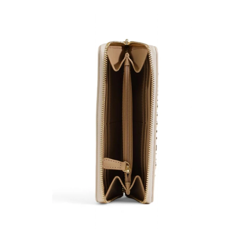 Love Moschino Beige Grote Portemonnee met Meerdere Compartimenten Beige Dames