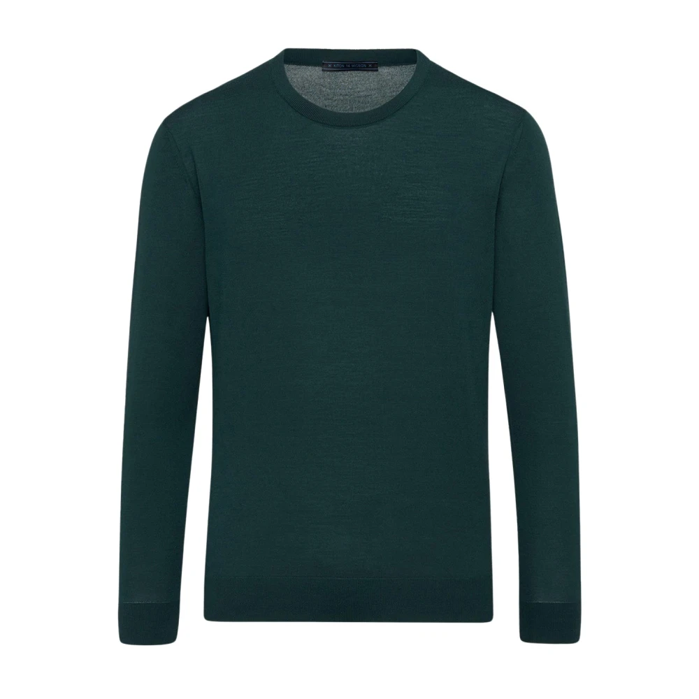 Kiton Groene Wol Crew Neck Pullover Green Heren