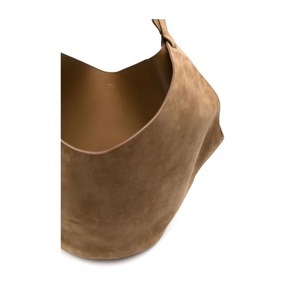 Khaite Bruin Suède Tote Tas Brown Dames
