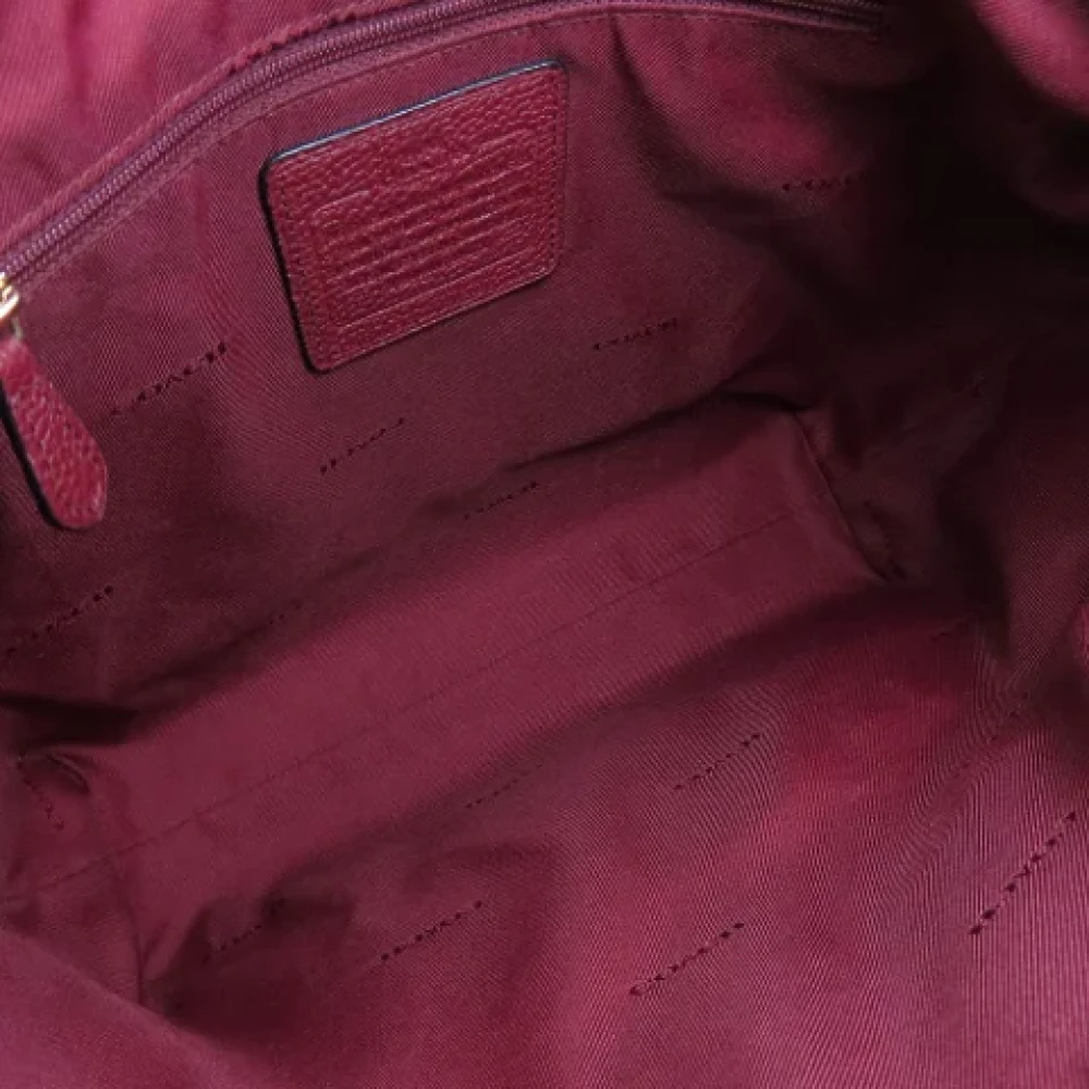 Coach Pre-owned Leather handbags Red Dames