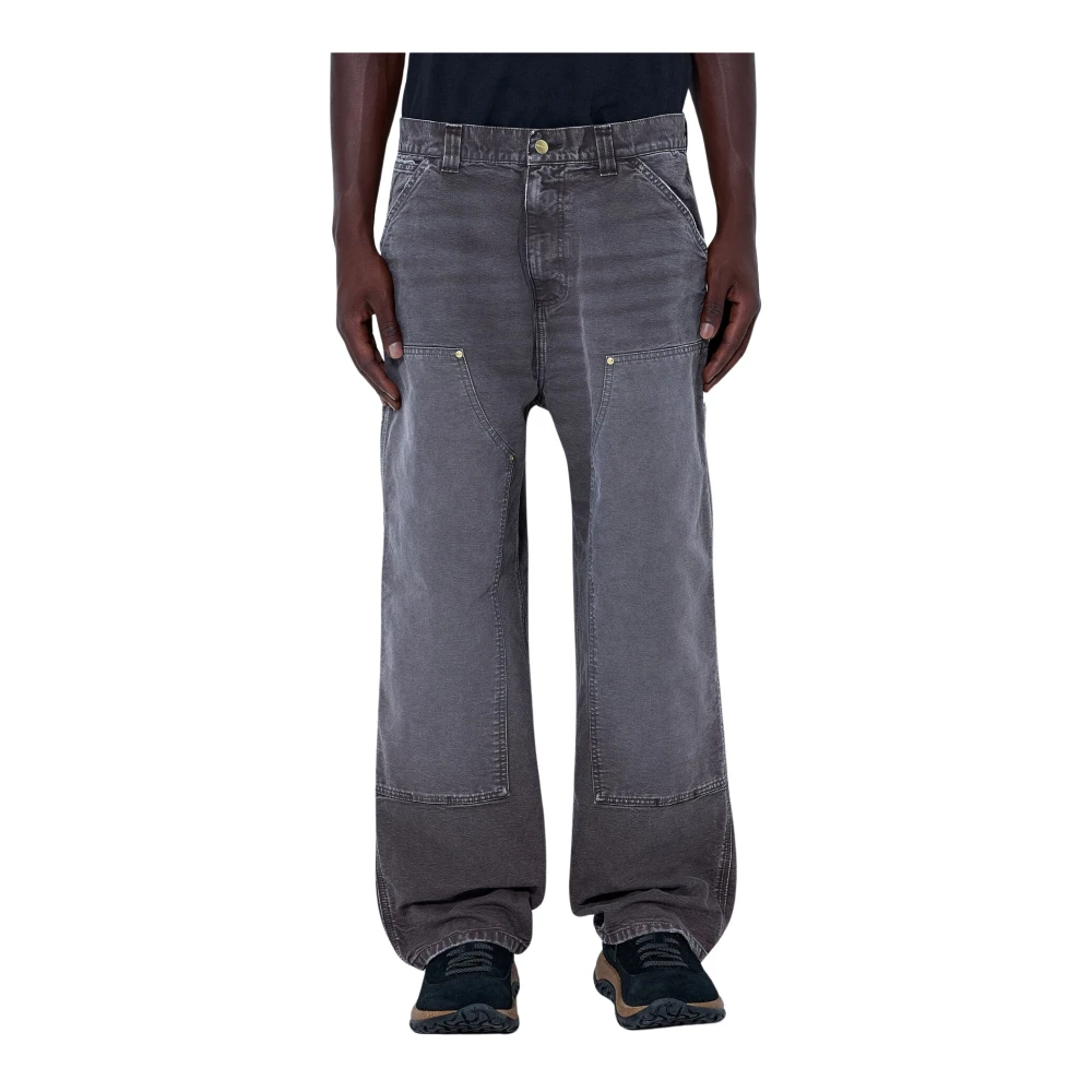 Carhartt Wip , Wide Trousers, Male, Gray, Xl, Og Double Knee Trousers