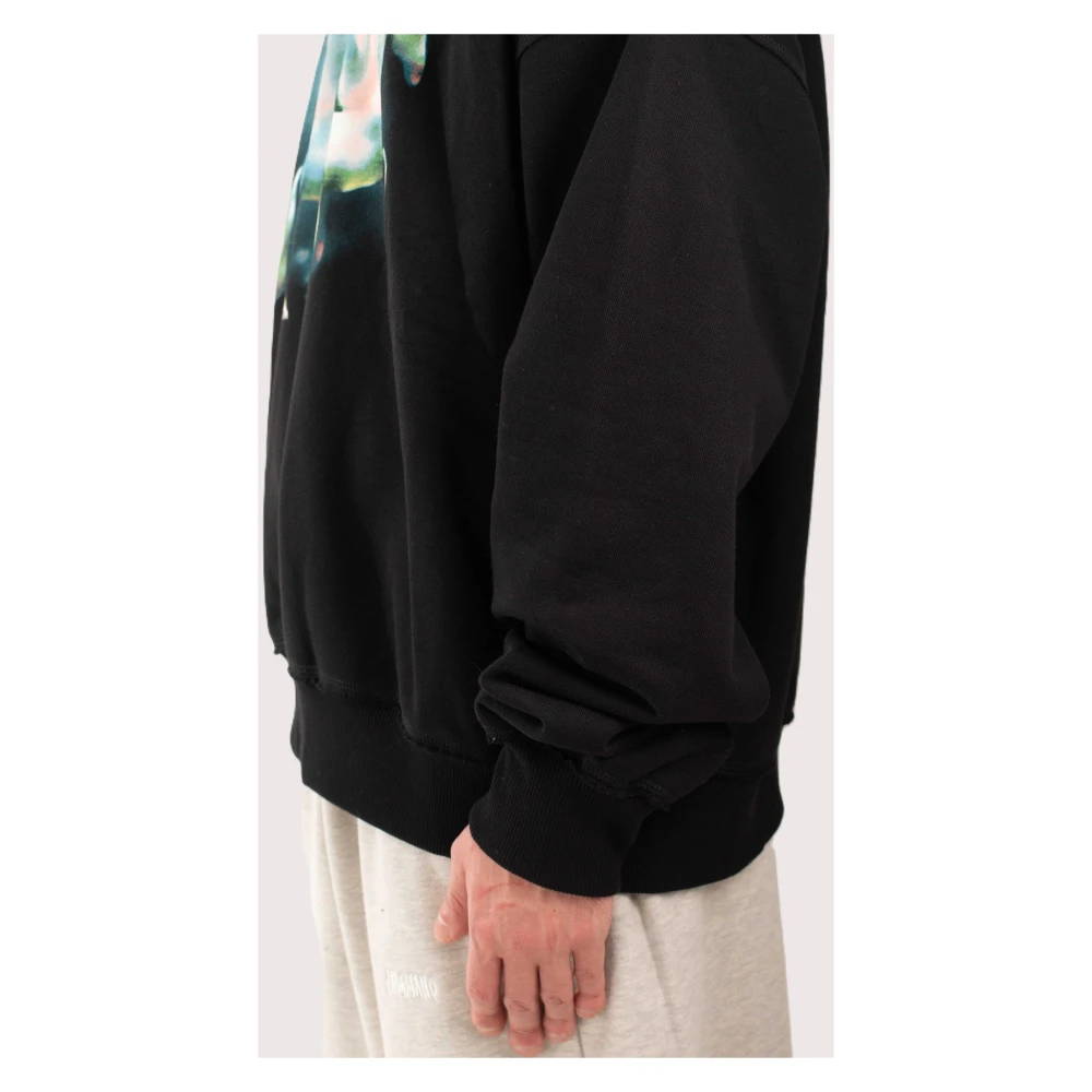 Misbhv Zwarte Paardenprint Hoodie Black Heren