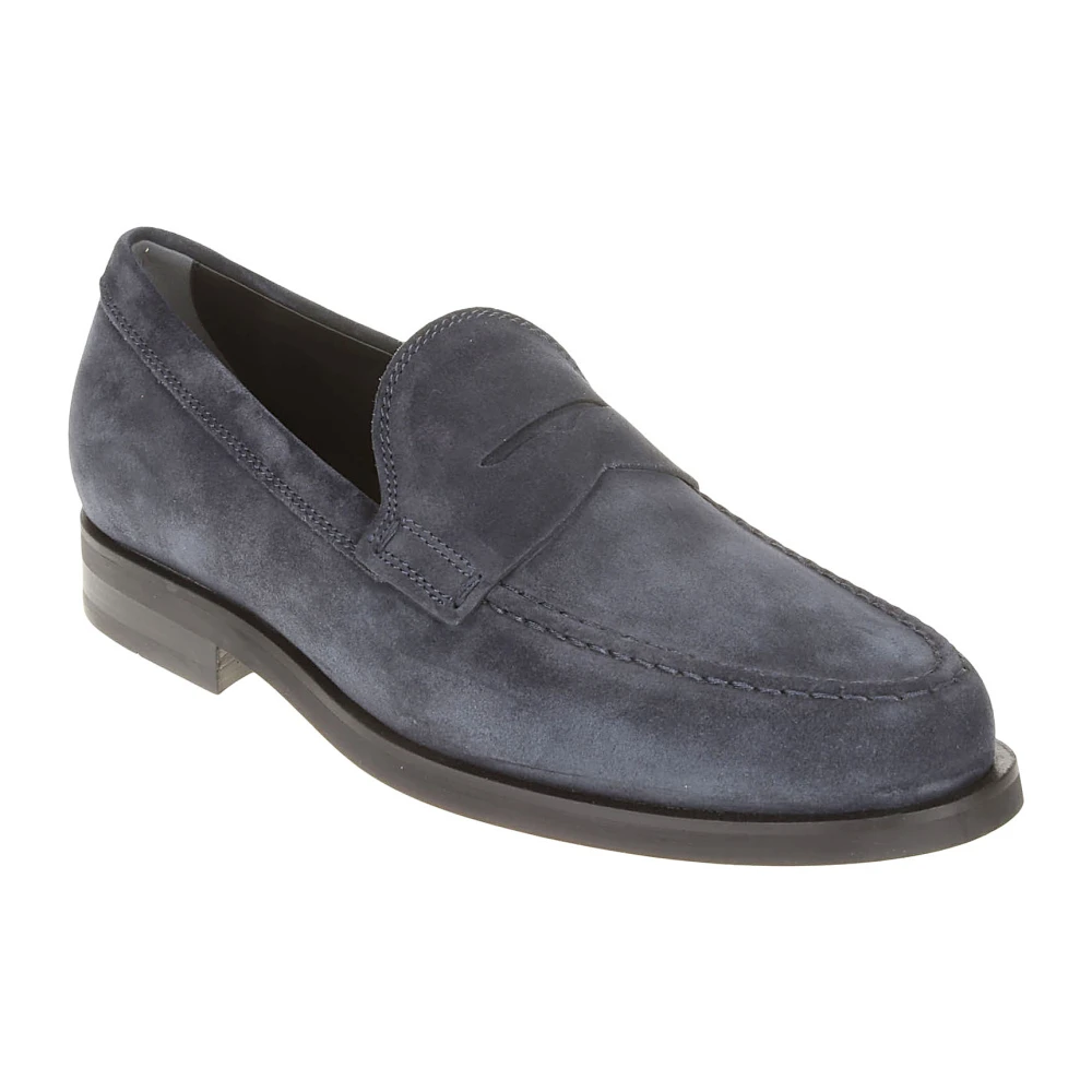 TOD'S Blauwe Platte Mocassins Blue Heren