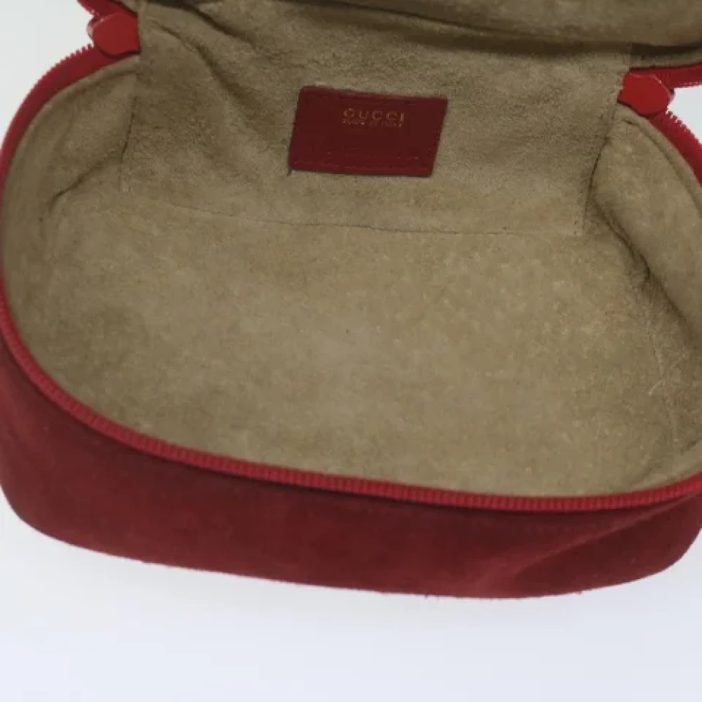 Gucci Vintage Pre-owned Suede clutches Red Dames