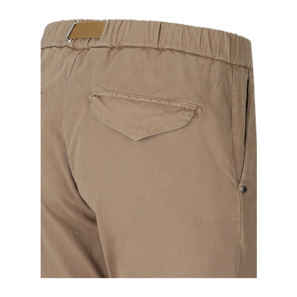 White Sand Grijze Katoenen Elastische Taillebroek Brown Heren