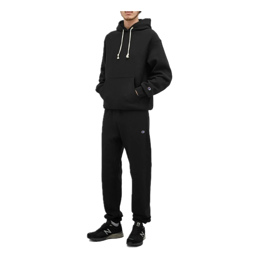 Champion Geborstelde Fleece Hoodie Black Heren