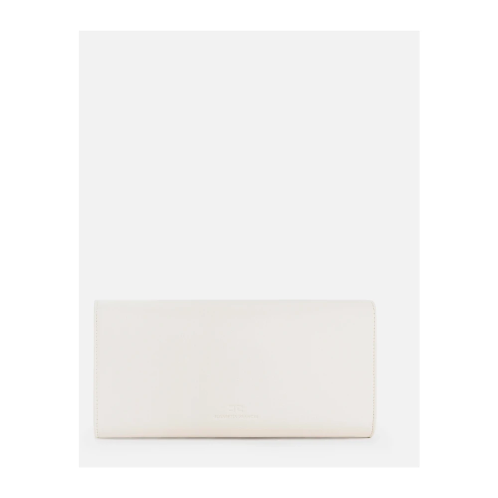 Elisabetta Franchi Rechthoekige Ketting Pouch in Kunstleer White Dames