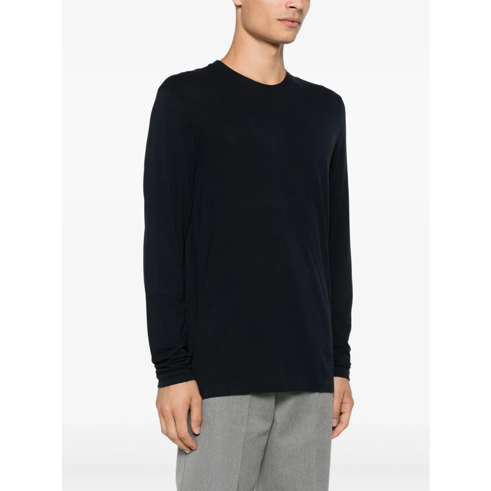 Hugo Boss Gemengd wol T-shirt Regular Fit Blue Heren