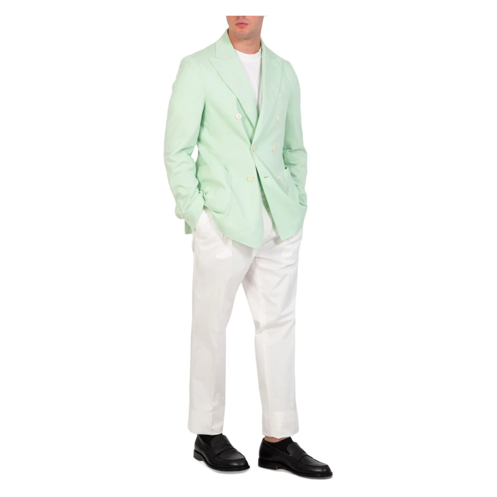 Circolo 1901 Pastel Double-Breast Blazer Green Heren