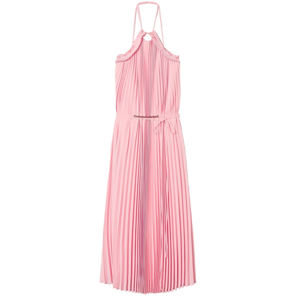 Twinset Perzikroze Jurk met Open Rug Orange Dames