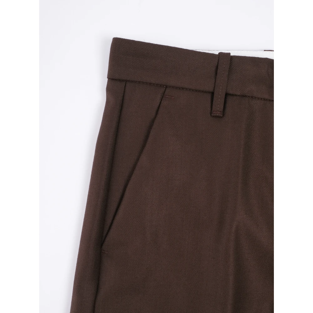 Nine In The Morning Wijde Chino Broek met Zakken Brown Dames