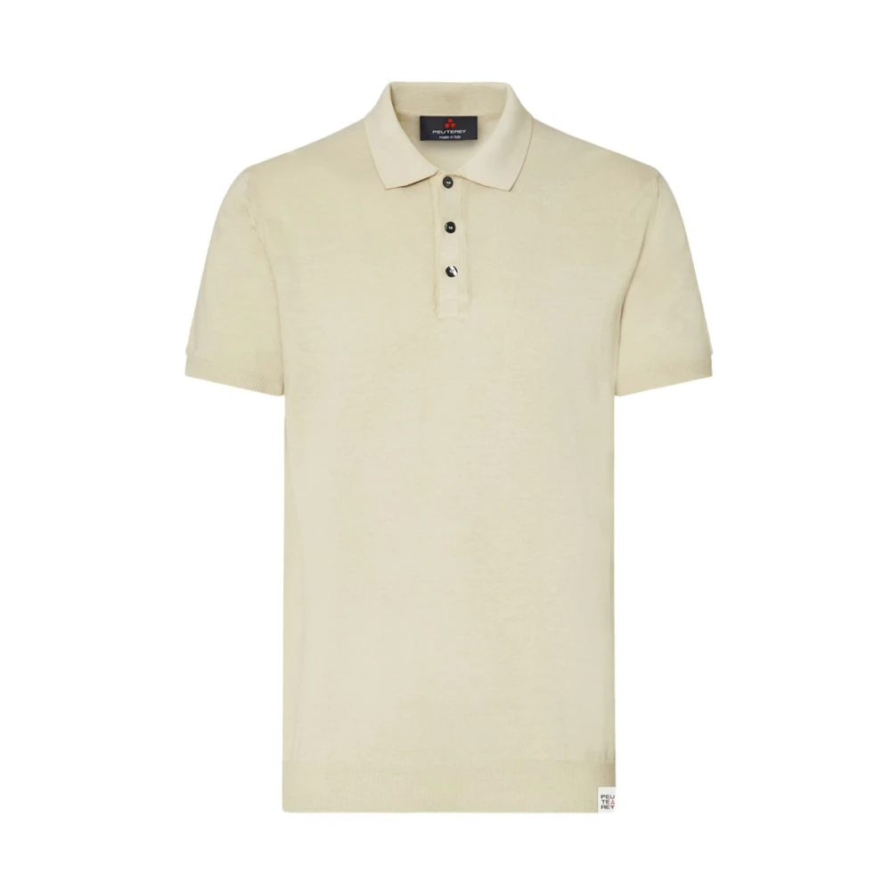 Peuterey Men's Beige Polo Shirts, L, Cotton Polo Shirt