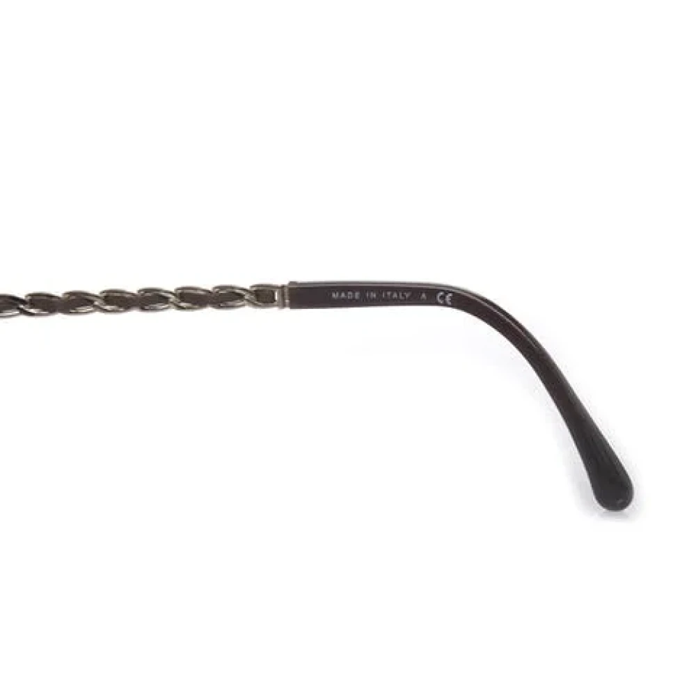 Chanel Vintage Pre-owned Metal sunglasses Brown Heren